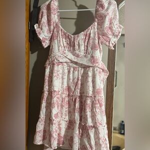 White and pink dress